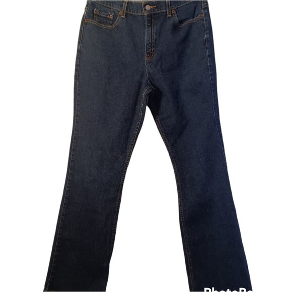 Vintage Levi 515 Boot Cut Low Rise Dark Wash Jeans sz 14M - Picture 1 of 9